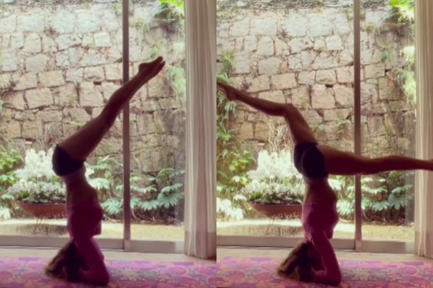 Grazi Massafera em posições do yoga (Foto: Reprodução/Instagram)