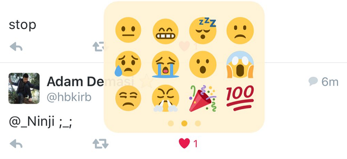 Usuário descobriu emojis que podem ser usados para "curtir" (Foto: Reprodução/Twitter) (Foto: Usuário descobriu emojis que podem ser usados para "curtir" (Foto: Reprodução/Twitter))