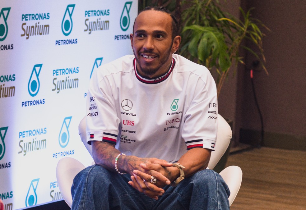 Lewis Hamilton concedeu entrevista exclusiva ao ge às vésperas do GP de São Paulo da F1 2022 — Foto: Divulgação
