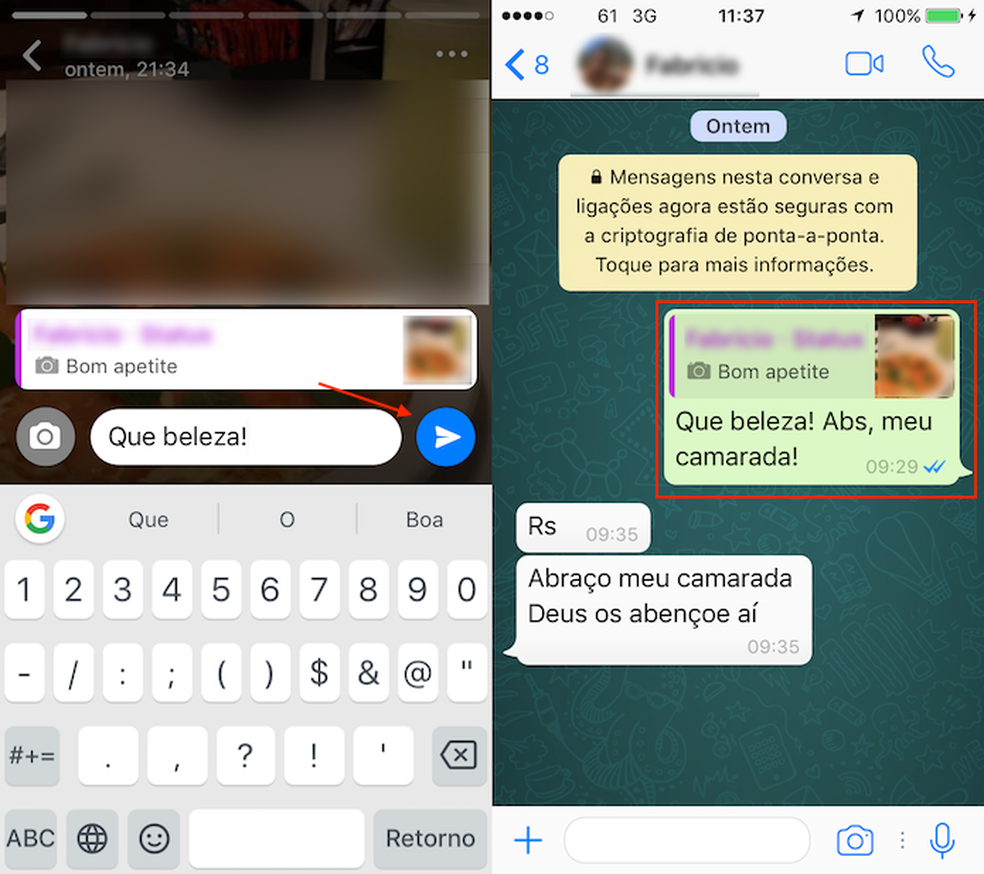 Blog Olho Como responder ao Status de um amigo no WhatsApp