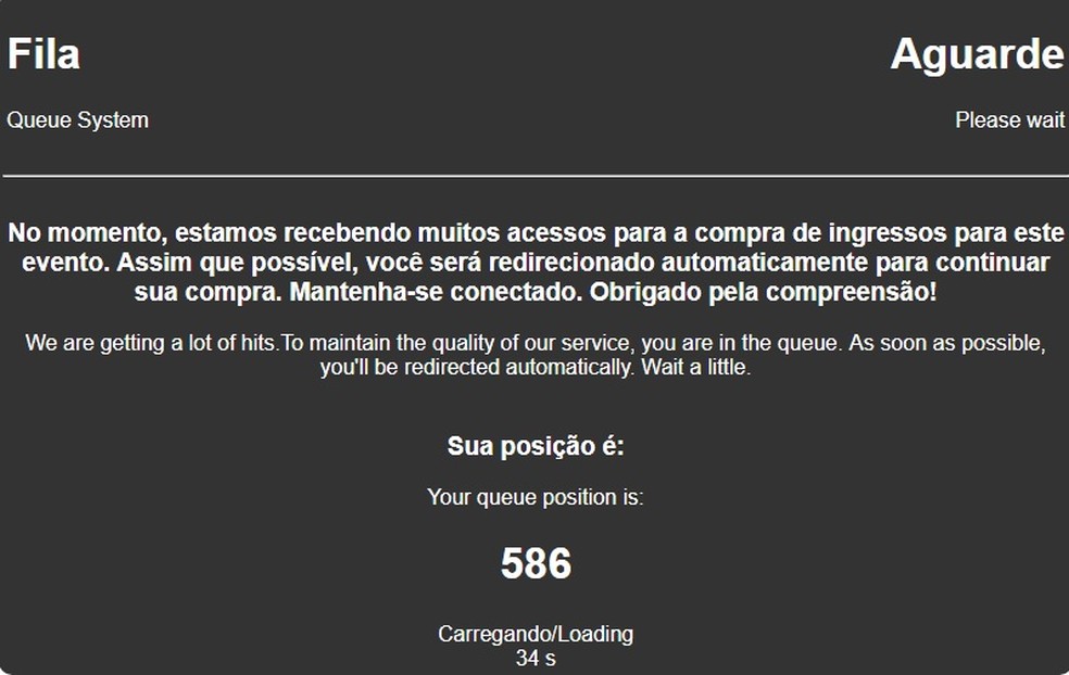 Mensagem no site do Flamengo antes de dizer que h&aacute; um problema com o banco de dados (Foto: Reprodu&ccedil;&atilde;o)