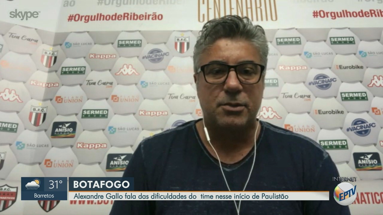 Alexandre Gallo fala sobre as dificuldades do Botafogo-SP no início do Paulistão