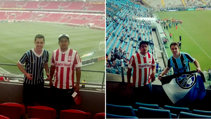 Veteranos dão dicas para estreantes na torcida mista do Gre-Nal decisivo