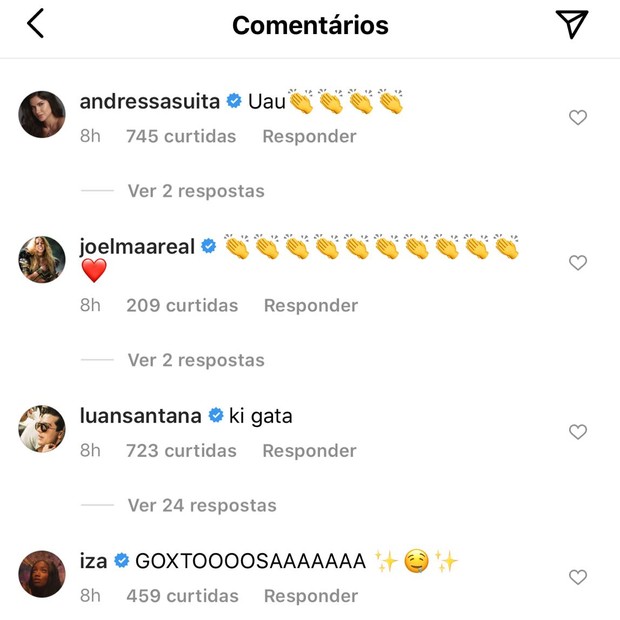 Comentários em post de Marilia Mendonça (Foto: Reprodução/Instagram)