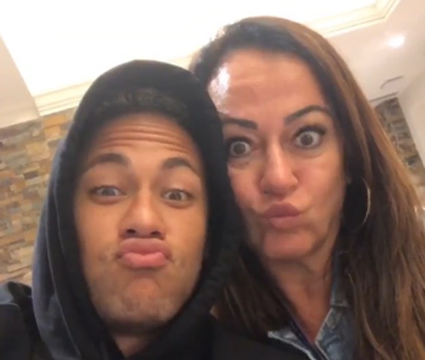 Neymar e a mãe, Nadine (Foto: Reprodução Instagram)