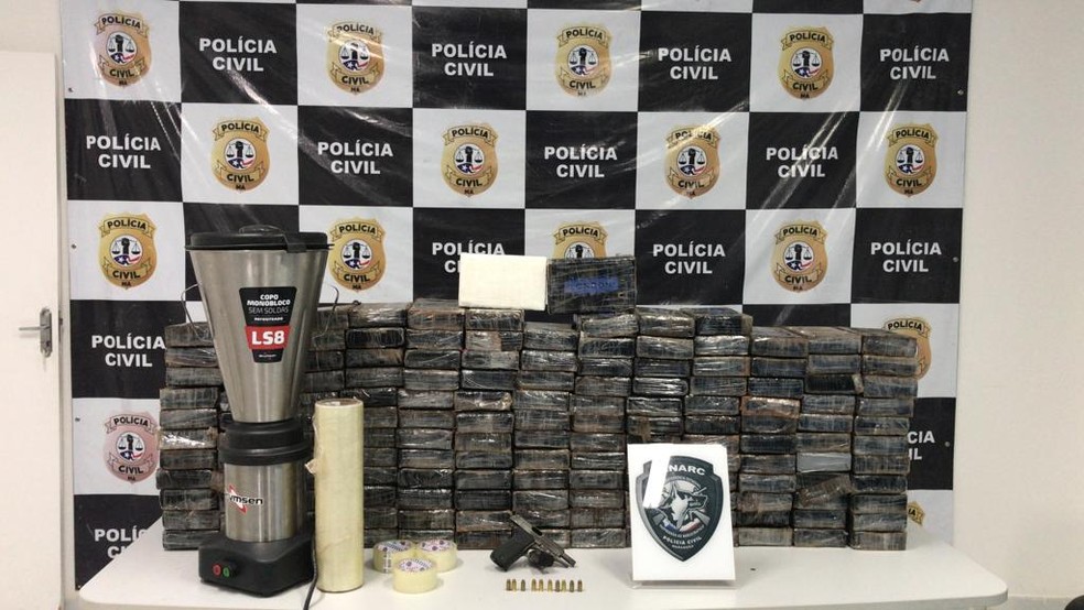 Droga apreendida no depósito clandestino. — Foto: Divulgação / Polícia Civil do Maranhão