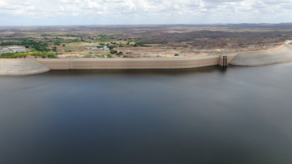  Ceará se encontra com 32,11% de aporte nos seus açudes. — Foto: Secretaria de Recursos Hídricos/ Divulgação