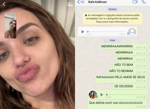 Gizelly Bicalho e Rafa Kalimann trocam mensagens (Foto: Reprodução/Twitter)