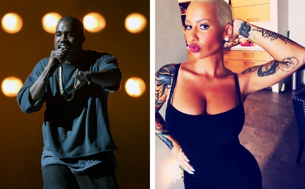 O rapper Kanye West e a modelo Amber Rose (Foto: Getty Images/Instagram)