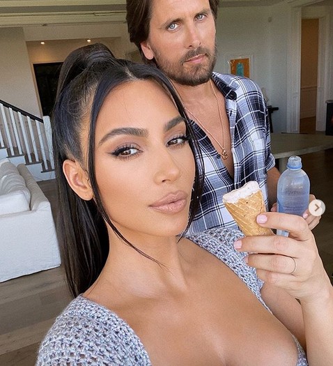 Kim Kardashian e Scott Disick (Foto: Instagram)
