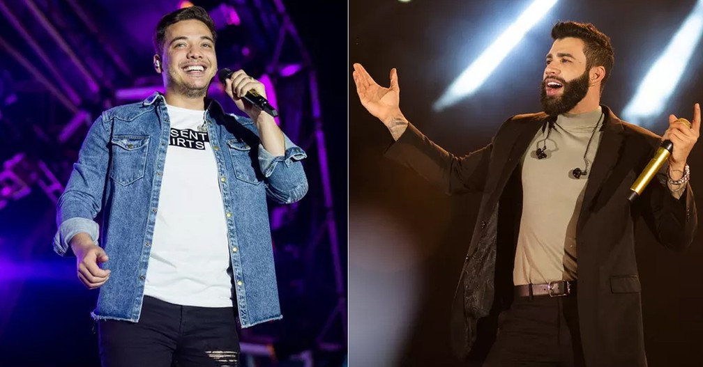 Wesley Safadão e Gusttavo Lima — Foto: Divulgação e Érico Andrade / g1
