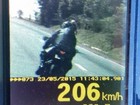 PRF flagra motociclista a 206 km/h na BR-060, entre Anápolis e Alexânia