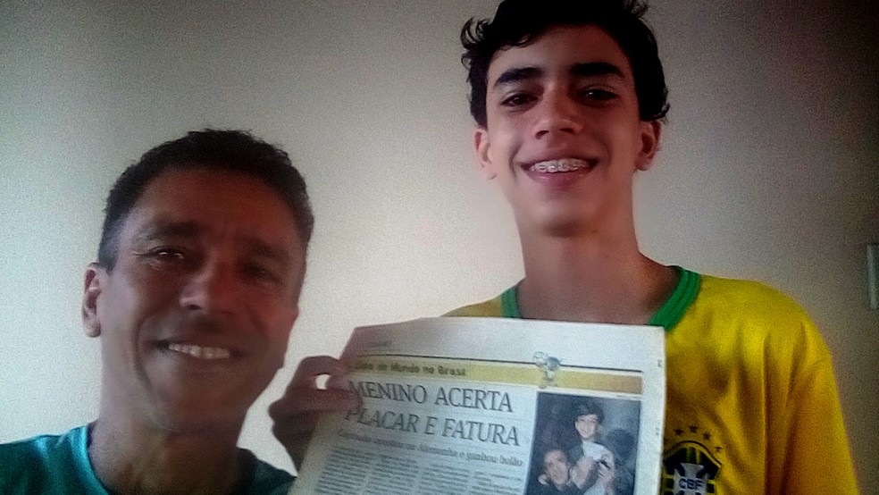 Felipe José Nader apostou em bolão que Brasil perderia da Alemanha por 7 a 1 (Foto: Arquivo Pessoal)