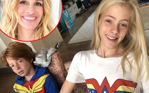 Gêmeos de Julia Roberts fazem 17 anos e marido posta foto rara