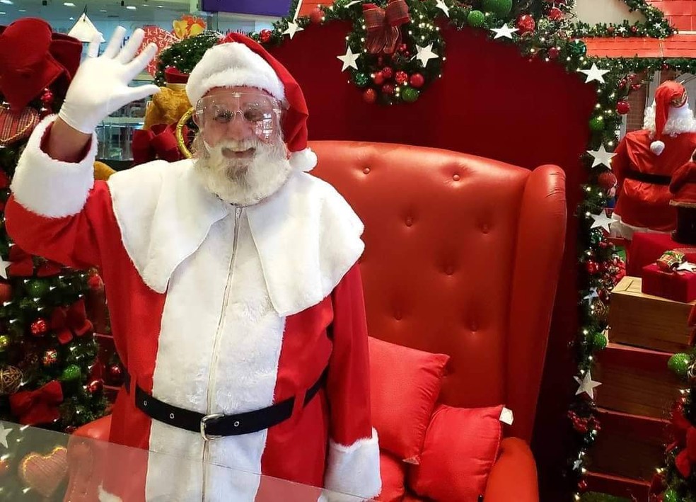 Célio Figueiredo como Papai Noel em dezembro de 2021 — Foto: Divulgação 