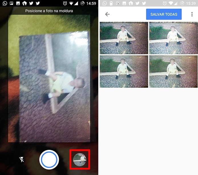 Google PhotoScan tem galeria com imagens escaneadas com a câmera do celular (Foto: Reprodução/Elson de Souza)