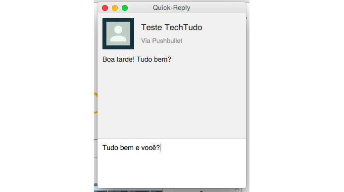 Digite sua mensagem com o teclado do computador (Foto: Reprodução/Paulo Alves)