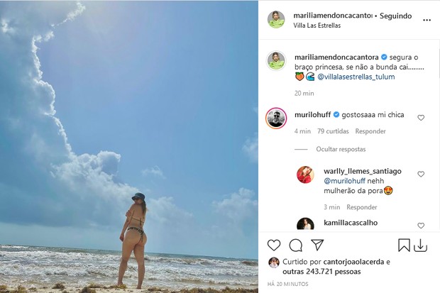 Marília Mendonça é elogiada por Murilo Huff (Foto: Reprodução/Instagram)
