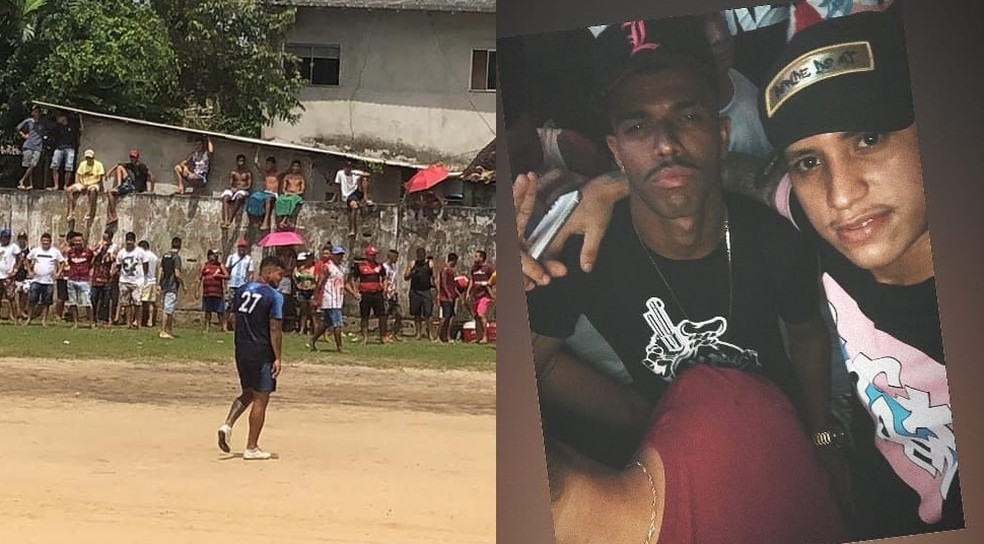 Laílson participa de futebol amador e Dioguinho esteve em festa — Foto: Reprodução