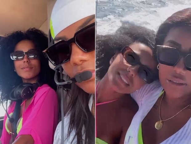Ludmilla e Brunna Gonçalves foram para Angra dos Reis de helicóptero (Foto: Reprodução/ Instagram)