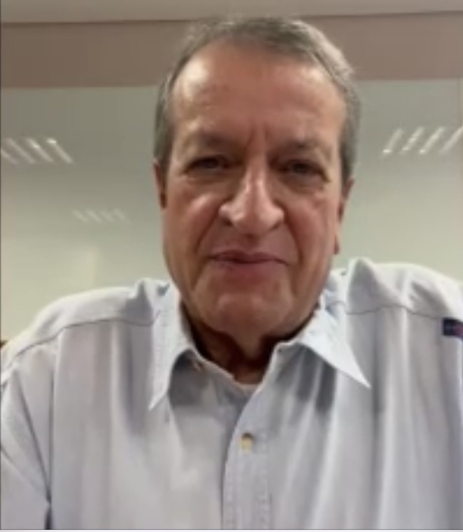 O presidente do PL, Valdemar Costa Neto, em gravação de vídeo em resposta a Moraes