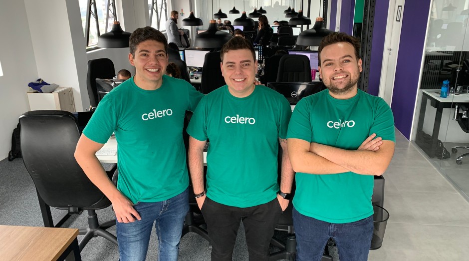 Pedro Chaves, João Tosin e João Augusto Betenheuzer, cofundadores da Celero (Foto: Celero/Divulgação)