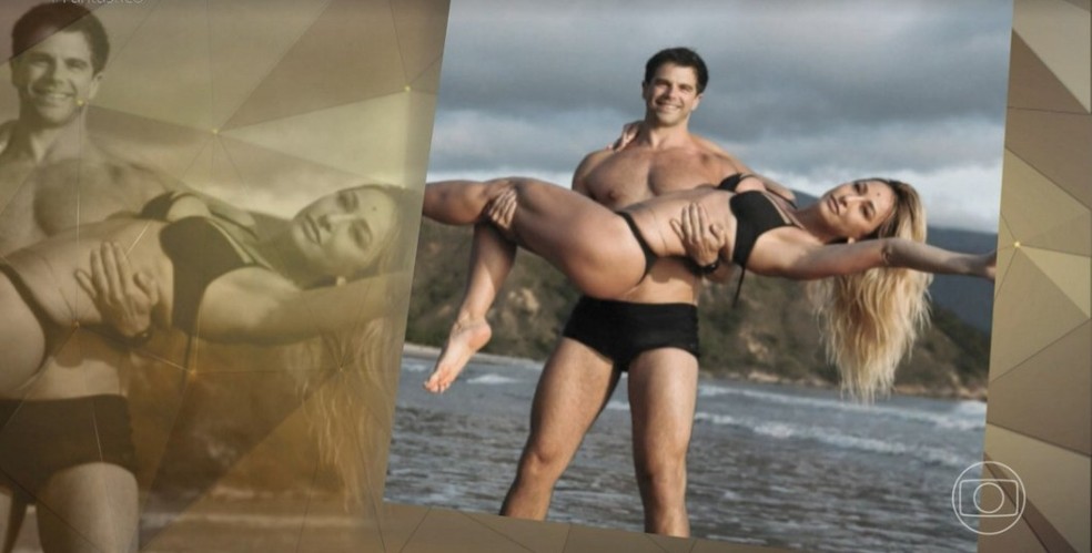 A apresentadora com o marido, Duda Nagle &mdash; Foto: Globo