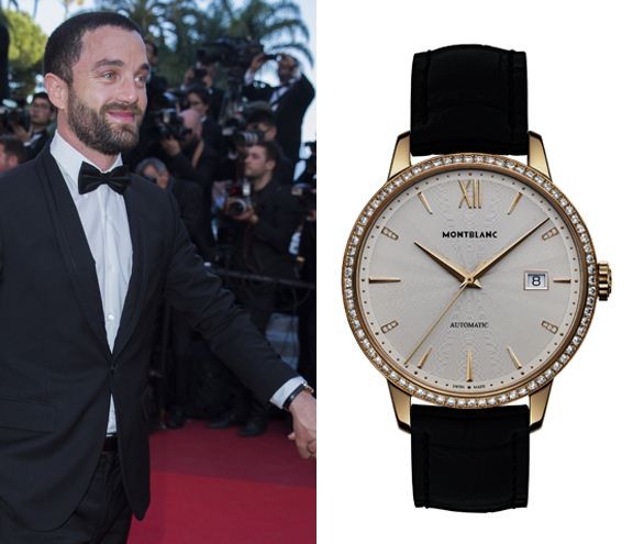 Ator Guillaume Gouix vestiu o relógio Montblanc Heritage Spirit com diamantes na première de  “Mal de Pierres”. (Foto: Divulgação)