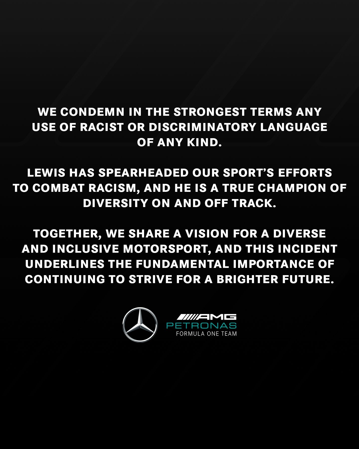 Tweet oficial de Mercedes (Imagen: Reproducción/Twitter)