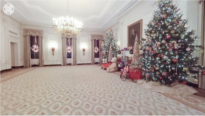 Visita pela Casa Branca é guiada com narração em inglês (Foto: Reprodução/Barbara Mannara)