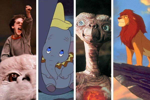 A História sem Fim (1984); Dumbo (1941); E.T.: O Extraterrestre (1982); O Rei Leão (1994) (Foto: Divulgação)