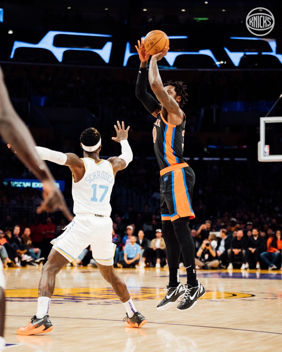 Knicks vencem os Lakers pela NBA — Foto: Reprodução twitter Knicks
