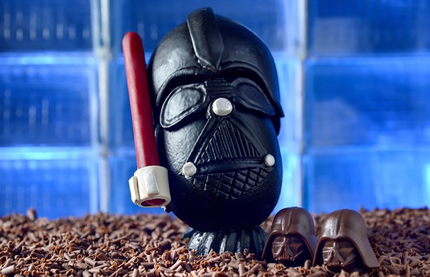 A linha de ovos do chef Lucas Corazza teve Star Wars como inspiração. Que tal esse do Darth Vader? R$ 150 | 550 gramas (Foto: Divulgação)