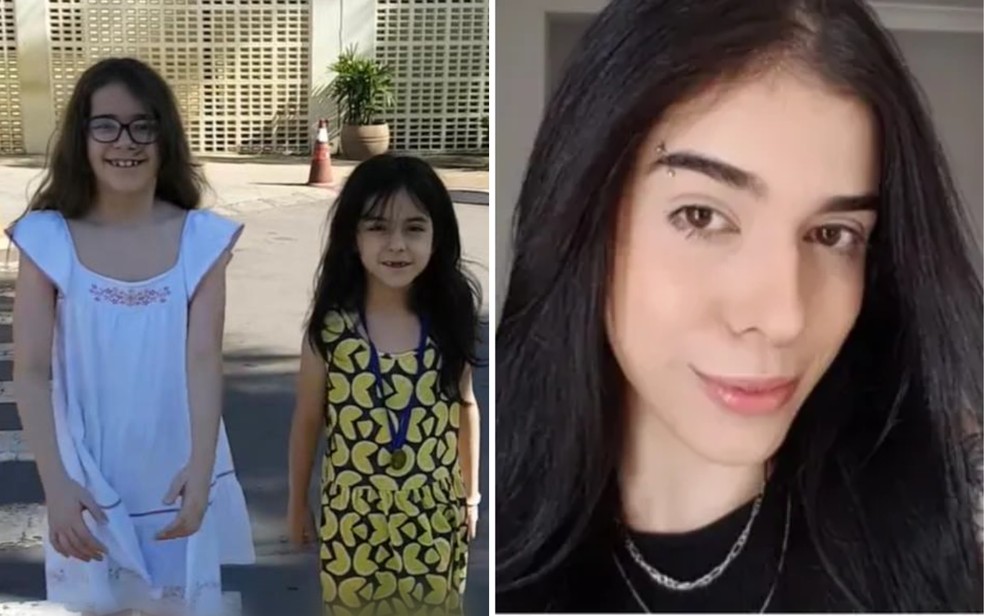 Valentina e Antonella, filhas da trancista, e Thais Medeiros de Oliveira, de 25 anos, em Goiás — Foto: Reprodução/Redes Sociais 
