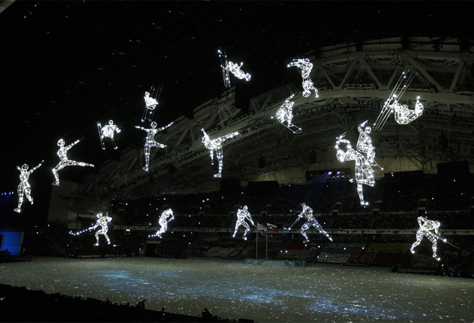 sochi abertura tocha olimpica (Foto: AP)