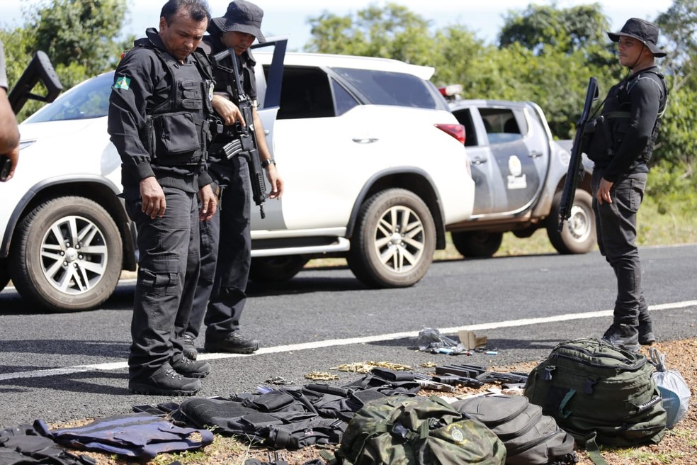 Secretário Fábio Abreu informou que a polícia continua em diligência para prender os outros criminosos — Foto: Divulgação/SSP-PI