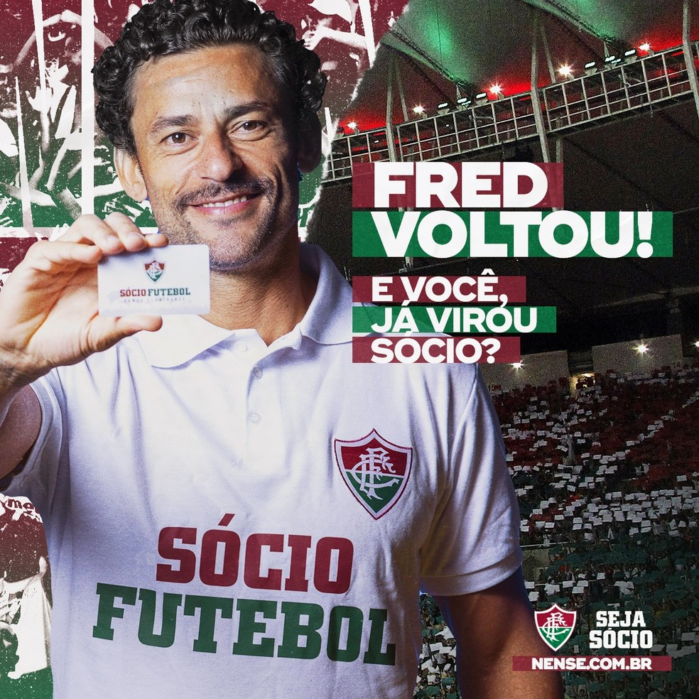 Fred virou garoto-propaganda para o programa de s�cio-torcedor do Fluminense � Foto: Reprodu��o