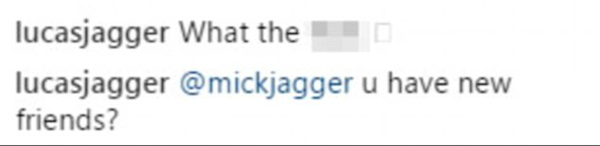 O questionamento feito pelo filho brasileiro de Mick Jagger na conta de Kanye West (Foto: Instagram)