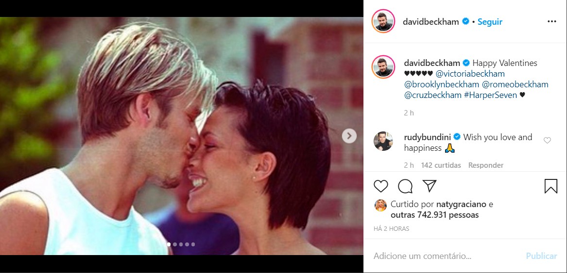 David Beckham e Victoria Beckham (Foto: Reprodução/Instagram)
