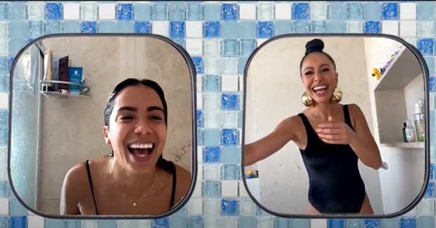 Cada Um No Seu Banheiro: Sabrina Sato entrevista Anitta (Foto: Reprodução/ Instagram)