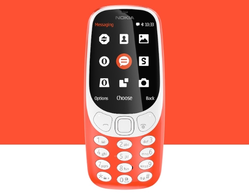 Feature Phone da Nokia também está disponível em coral — Foto: Divulgação/ Nokia