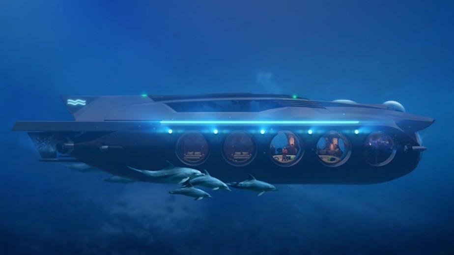 O iate submarino poderá ficar debaixo d'água por até 12 horas de forma independente