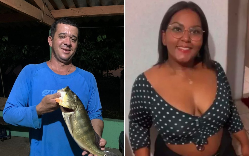 Thiago Roberth, de 37 anos, e Joyce Soares, de 24, morreram em acidente de trânsito em Piracanjuba — Foto: Montagem g1