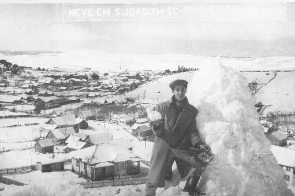 Imagem de 20 de julho de 1957  em São Joaquim — Foto: Bampi/Divulgação