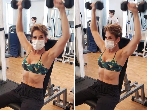 Andréa Veiga tem exercícios de musculação na sua rotina de atividades físicas (Foto: Reprodução/Instagram)