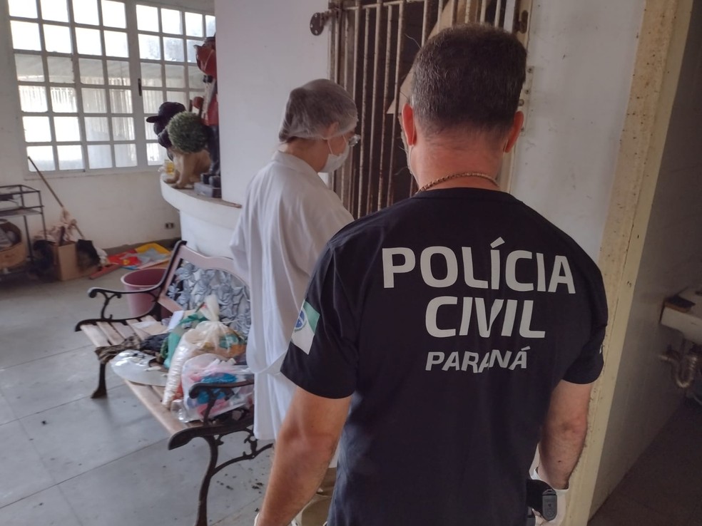 Mais de 300 cachorros eram mantidos sem água e alimentos em casa de Curitiba — Foto: Divulgação/Polícia Civil