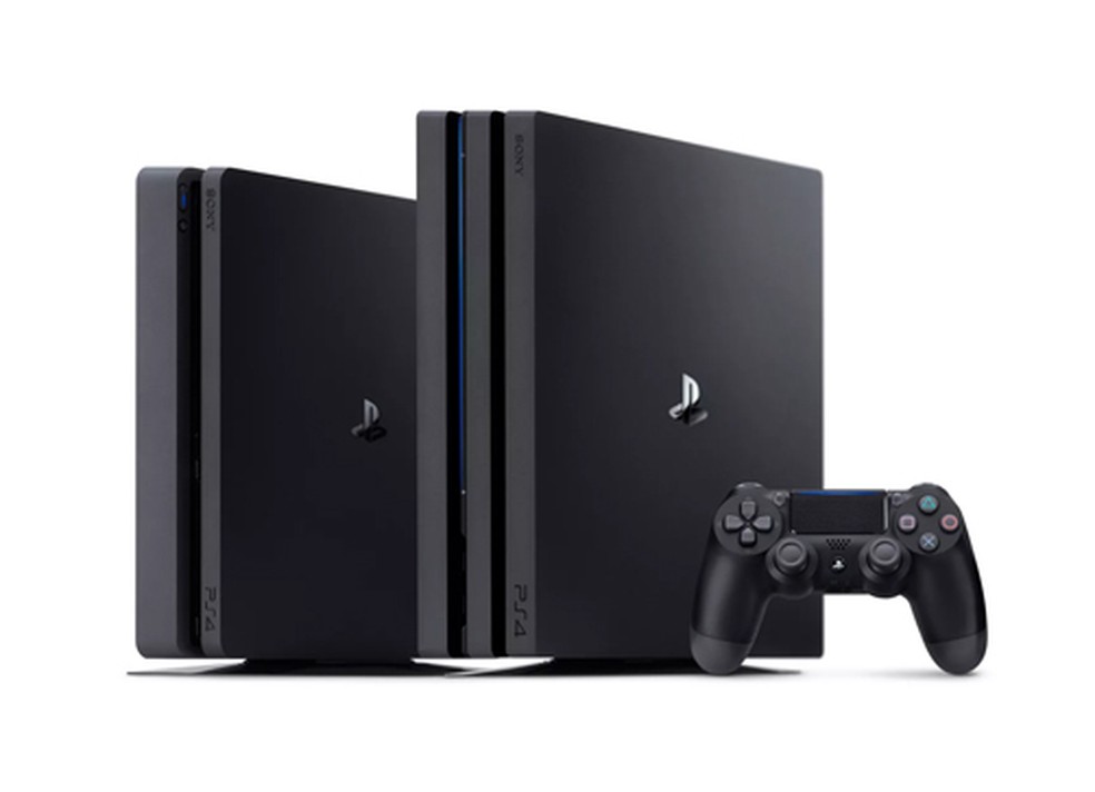 PS4 Slim e PS4 Pro lado a lado — Foto: Divulgação/Sony