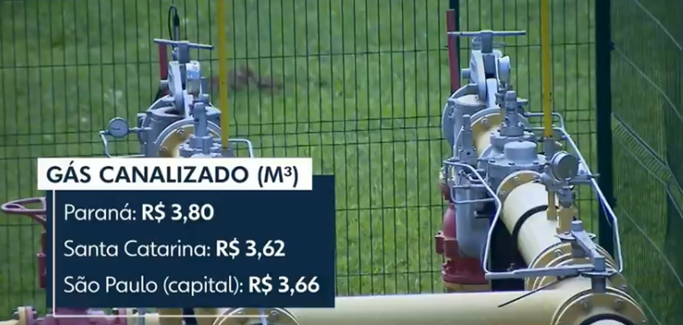 Metro cúbico do gás no Paraná é o quarto mais caro do Brasil e está acima de Santa Catarina e de São Paulo (SP) — Foto: Reprodução/RPC 