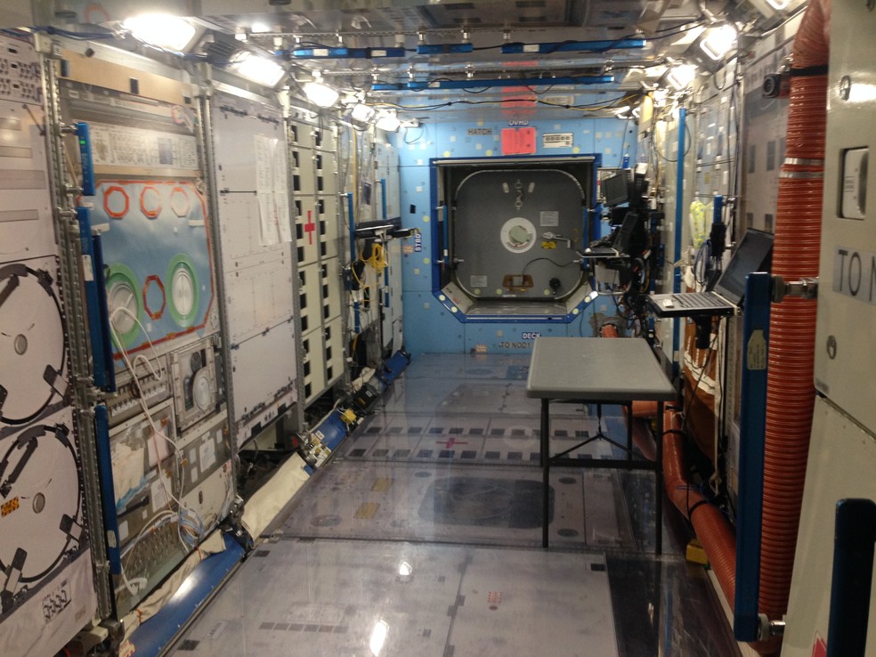 Módulo de treinamento dos astronautas da Nasa (Foto: Andrea Cavalheiro e Filipe Cury)