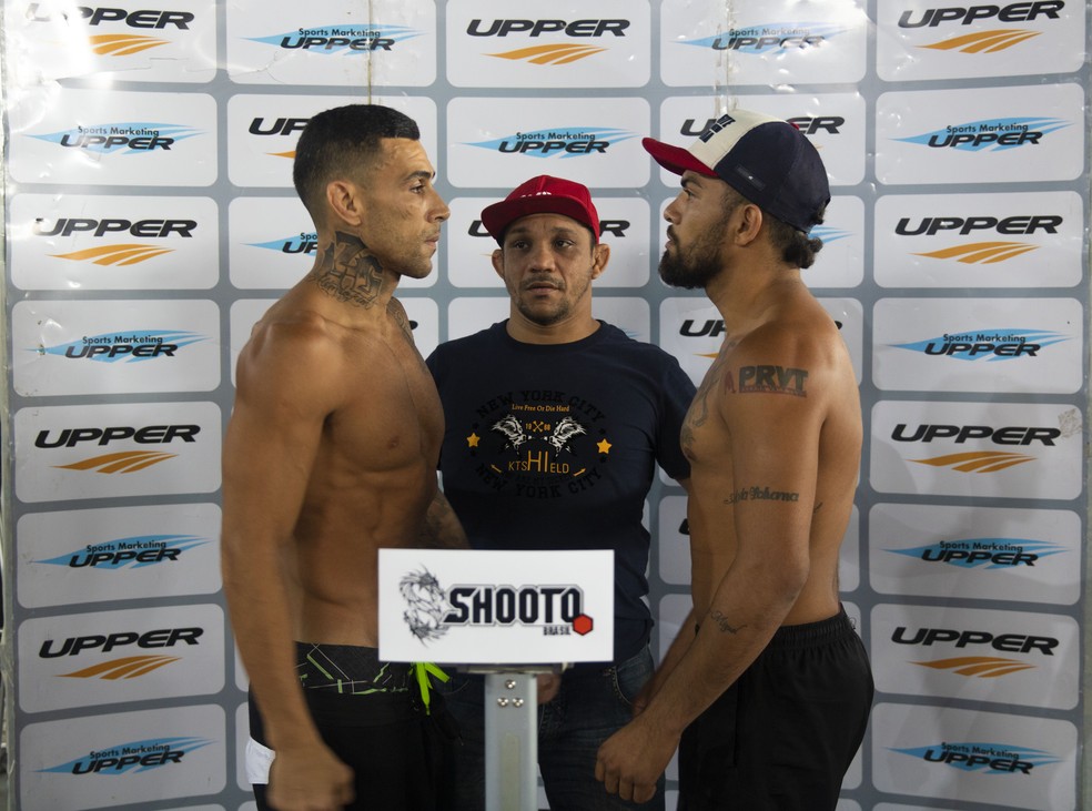 Felipe Olivieri e Taffarel Brasil fazem o co-evento principal do Shooto Brasil 96 — Foto: Marcell Fagundes/Divulgação Shooto